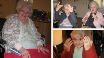 Residents enjoy pamper afternoon at Hinckley care home